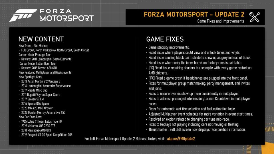 Image of Forza Motorsport (2023) Update 2.