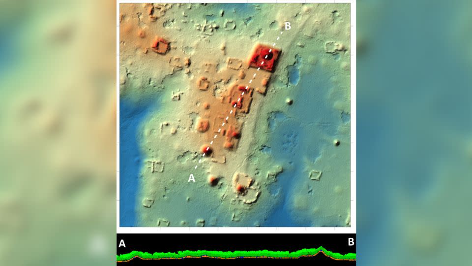 Shown here is a LiDAR image of Ocumtun. - University of Houston