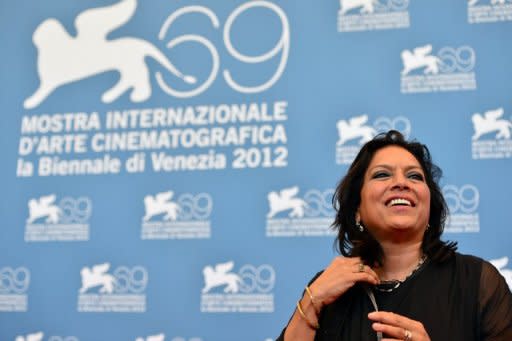 Indian film director Mira Nair poses during the photocall of "The Reluctant Fundamentalist" at the 69th Venice film festival on August 29, 2012 at Venice Lido. Four of the 18 films vying for the Golden Lion award are directed by women