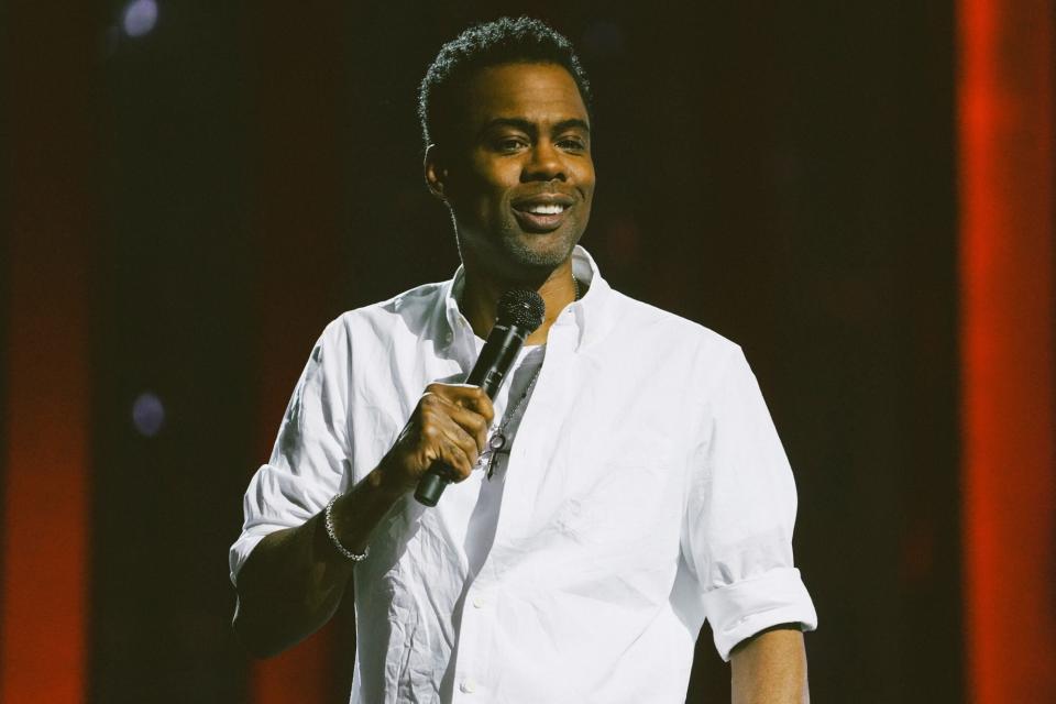 Chris Rock LIVE: Selective Outrange. Chris Rock at the Hippodrome Theater in Baltimore. Cr. Kirill Bichutsky/Netflix © 2023