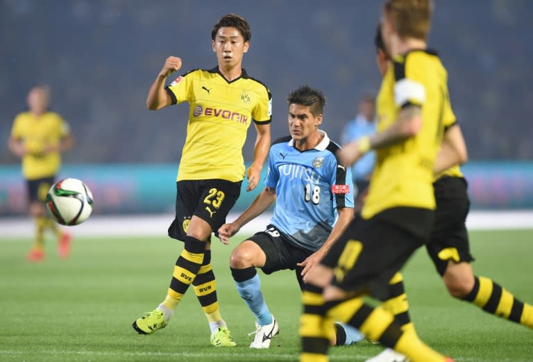 Japan have called up Shinji Kagawa (centre left) for World Cup qualifiers against minnows Cambodia and Afghanistan