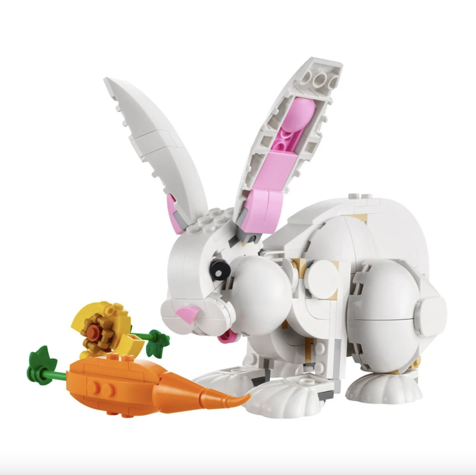 <p><a href="https://go.redirectingat.com?id=74968X1596630&url=https%3A%2F%2Fwww.walmart.com%2Fip%2FLEGO-Creator-3-1-White-Rabbit-Animal-Toy-Building-Set-Easter-Gift-Kids-Ages-8-Build-Bunny-Seal-Parrot-Figure-Creative-Play-Basket-Stuffer-Boys-Girls%2F1915750603&sref=https%3A%2F%2Fwww.countryliving.com%2Fshopping%2Fgifts%2Fg39356512%2Feaster-gifts-for-boys%2F" rel="nofollow noopener" target="_blank" data-ylk="slk:Shop Now;elm:context_link;itc:0;sec:content-canvas" class="link ">Shop Now</a></p><p>3 in 1 White Rabbit Animal Toy Building Set </p><p>walmart.com</p><p>$15.99</p>