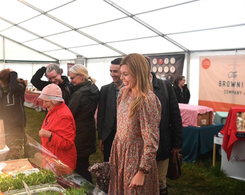 Carrie Symonds, the partner of Prime Minister Boris Johnson, attends Birdfair, an environmental awareness conference, at the Rutland Water Nature Reserve in Egleton near Oakham, where she is due to give a speech.