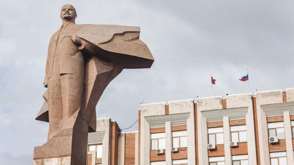 Estatua de Lenin en Tiraspol, capital de Transnistria.