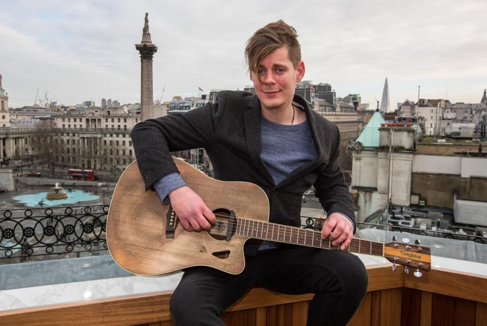 Guitar hero: Joe is one busker set to perform at The Trafalgar St James Hotel: Alex Lentati