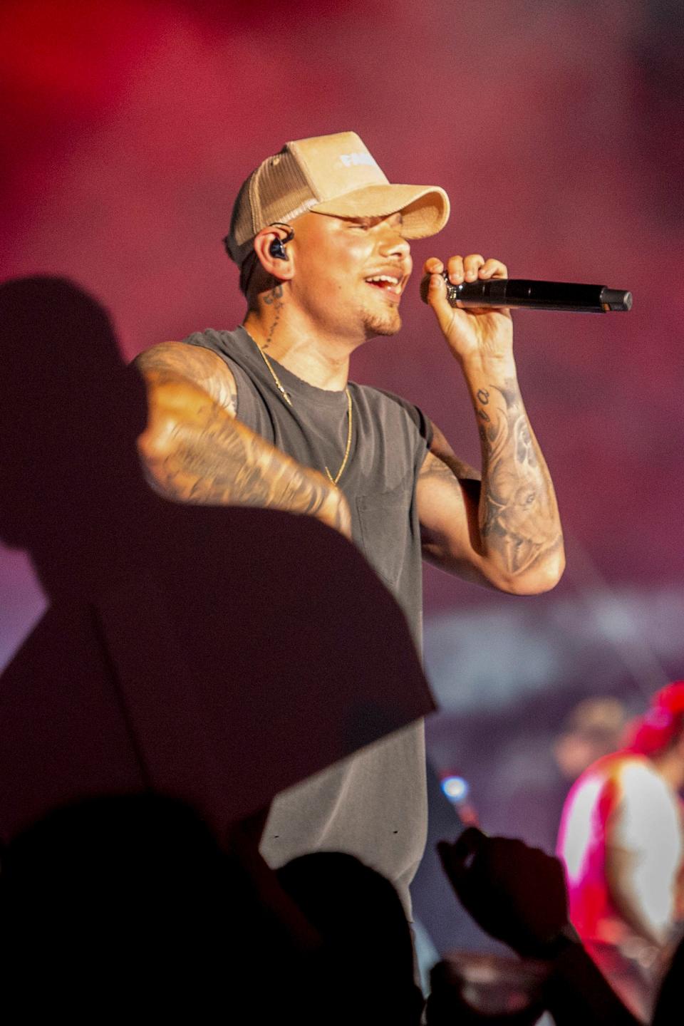 Kane Brown performs in his hometown, Chattanooga, Tenn., Saturday, May 7, 2022, featuring Walker Hayes and Restless Road for his Blessed & Free tour.