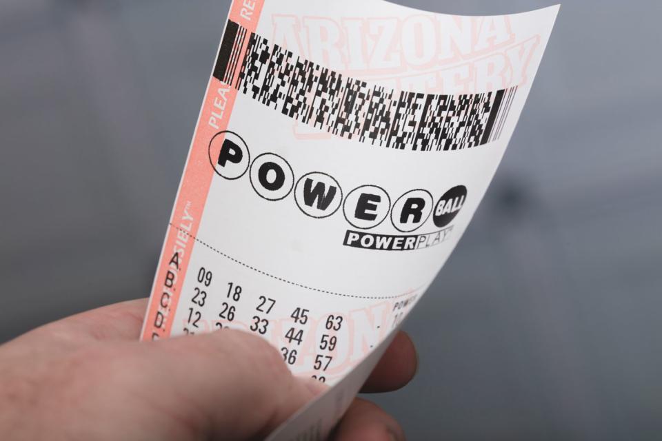 <p>Getty</p> Powerball ticket