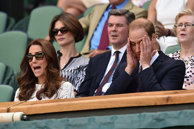 Duke and Duchess watching the tennis.