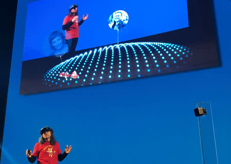 Telefonica's chief digital officer, Chema Alonso, speaks at Mobile World Congress in Barcelona, Spain, February 26, 2017. REUTERS/Andres Gonzalez