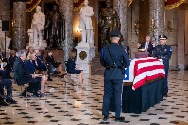 The Alaska special election that Sarah Palin lost was necessitated by the death in March of Rep. Don Young, who at the time of his death was the longest-serving House member. A public service was held for Young in the U.S. Capitol's Statuary Hall. (Photo: SHAWN THEW via Getty Images)