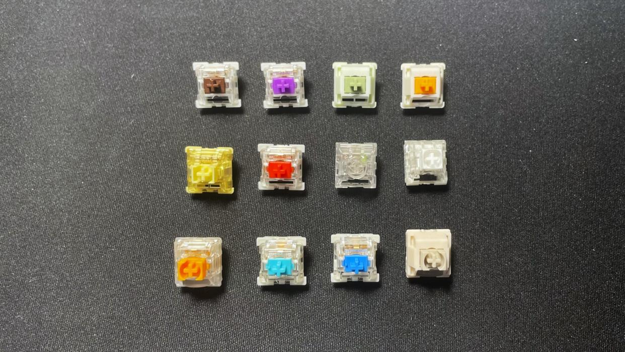  Types of mechanical keyboard switches. 