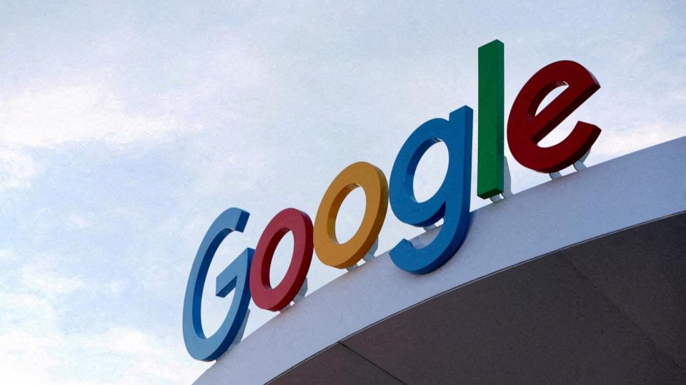 ΦΩΤΟΓΡΑΦΙΑ: Το λογότυπο της Google εμφανίζεται σε μια εμπορική έκθεση στο Λας Βέγκας, Νεβάδα, 10 Ιανουαρίου 2024.  (Στιβ Μάρκους/Reuters)