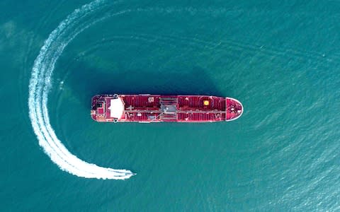 Iranian speedboats circle the Stena Impero - Credit: Morteza Akhoondi