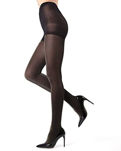 6) MeMoi Glitter Opaque Tights