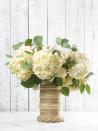 <p>Add a nautical vibe to your centerpiece with a few lengths of jute rope. The trick: Flip the vase upside down and work from base to mouth. Toss in a beachy bunch of white hydrangeas, and you're ready for a clambake! </p><p><em><a href="https://www.goodhousekeeping.com/home/craft-ideas/how-to/g597/diy-vase-upgrades/?slide=4" rel="nofollow noopener" target="_blank" data-ylk="slk:Get the tutorial »;elm:context_link;itc:0;sec:content-canvas" class="link ">Get the tutorial »</a></em> </p>