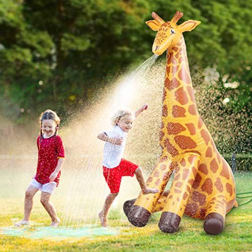 9) Inflatable Giraffe Sprinkler