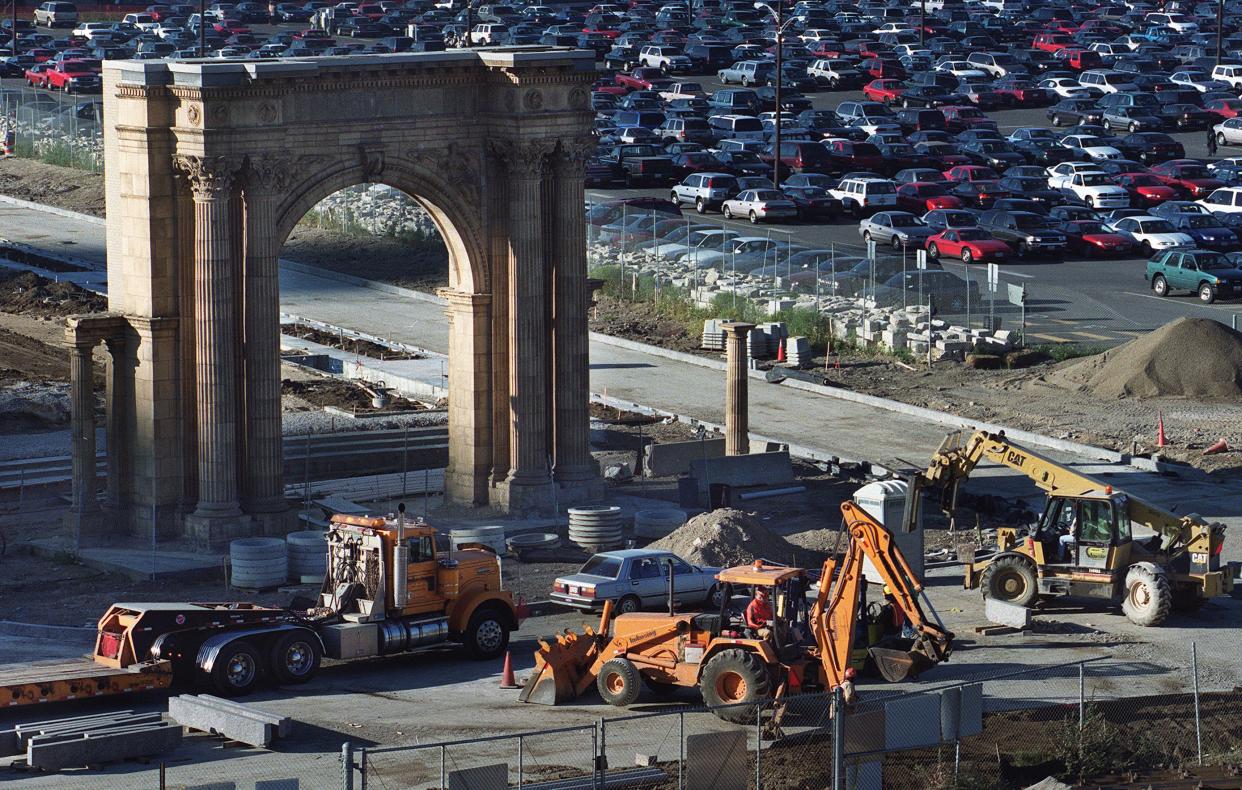 1999 - The Union Station Arch on the site of the Nationwide Arena.