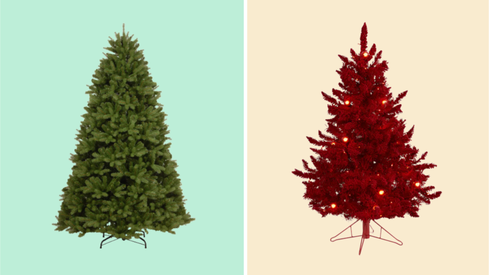 artificial Christmas trees: Michaels