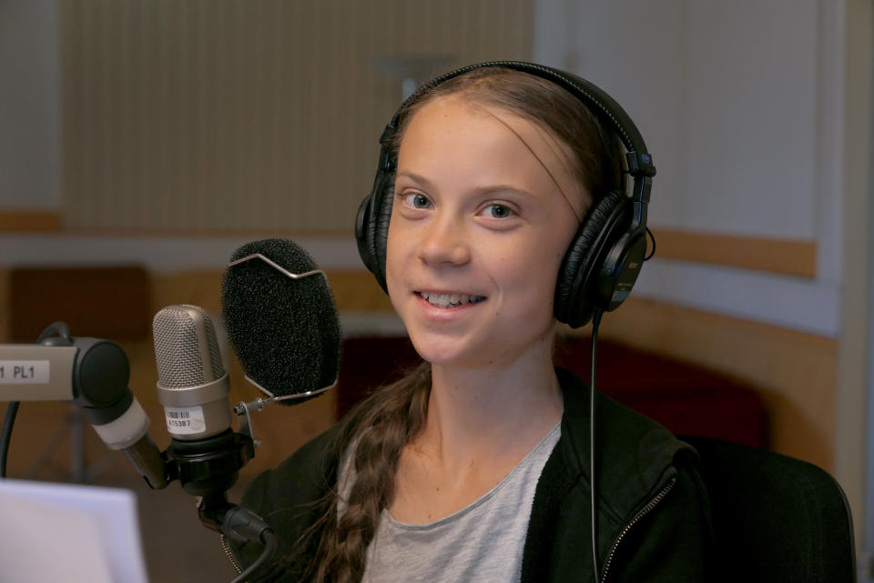 Climate activist Greta Thunberg during a radio statement at the 'Sveriges Radio' in Stockholm, Sweden, Sunday, June 14, 2020. In a wide-ranging monologue on Swedish public radio, teenage climate activist Greta Thunberg recounts how world leaders queued up to have their picture taken with her even as they shied away from acknowledging the grim scientific fact that time is running out to curb global warming. (Photo/Mattias Osterlund)