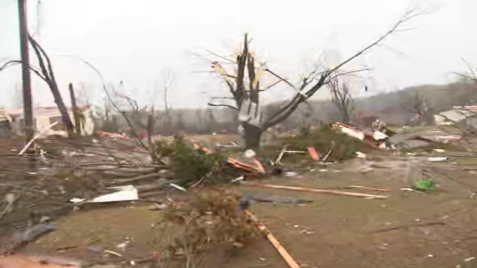 One person died and at least two others are in critical condition after a storm blew through a Claremont neighborhood on Tuesday.