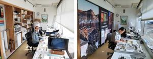 Many changes have been made to the Demo Lab set up between March 2020 (left) and February 2022 (right). Many of these updates have improved the aesthetics and overall functionality of the lab during a global pandemic, staffing changes, and visitor center construction projects.NPS photos.