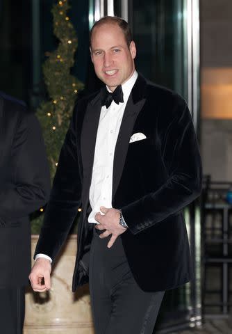 <p>Chris Jackson/Getty</p> Prince William attends London's Air Ambulance Charity Gala Dinner on Feb. 7, 2024