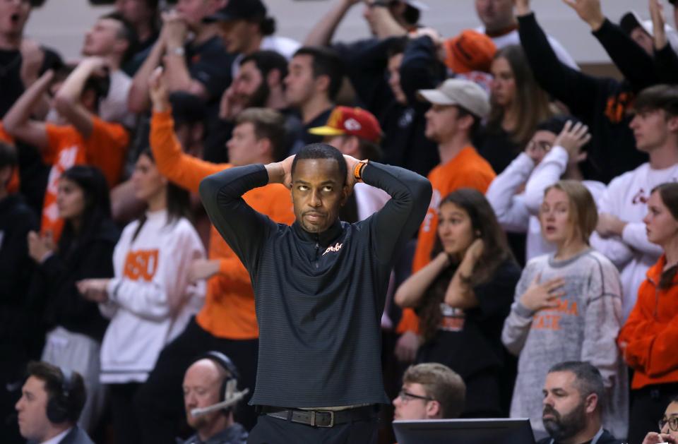 Oklahoma State coach Mike Boynton and the Cowboys have lost two straight games.