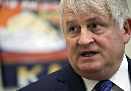 Denis O'Brien, Digicel's Irish chief executive, talks to Reuters in Port-au-Prince February 24, 2015. REUTERS/Andres Martinez Casares