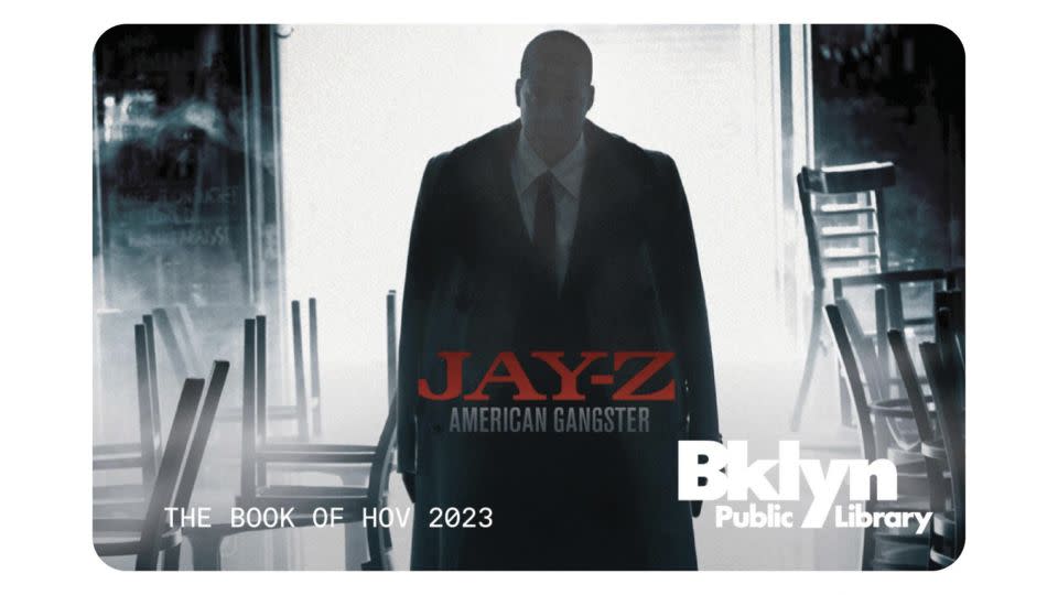 One of the thirteen limited edition Brooklyn Public Library cards featuring JAY-Z's album artwork that were released August 2023 in collaboration of Roc Nation. - Brooklyn Public Library