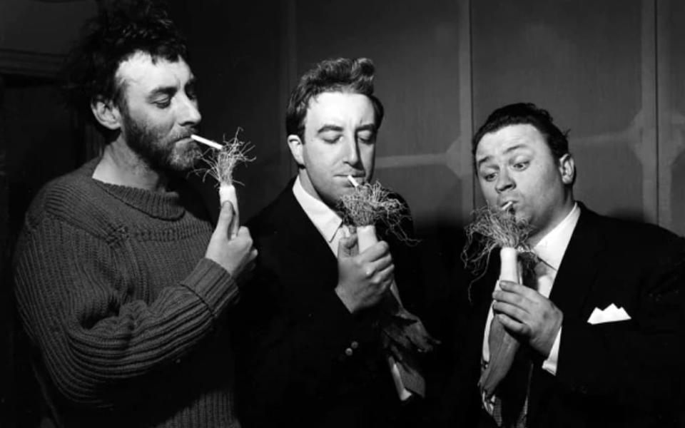 Spike Milligan alongside Peter Sellers and Harry Secombe in The Goons - ALAMY