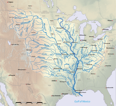 Map of Mississippi River basin