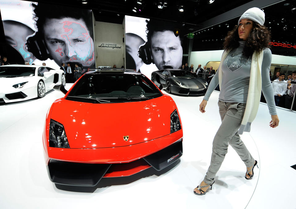 FRANKFURT AM MAIN, GERMANY - SEPTEMBER 14: Lamborghini Gallardo is pictured during the press days at the IAA Frankfurt Auto Show on September 14, 2011 in Frankfurt am Main, Germany. The IAA will be open to the public from September 17 through September 25. (Photo by Thorsten Wagner/Getty Images)