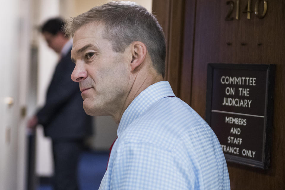 Rep. Jim Jordan (R-Ohio) has denied he had any knowledge of Dr. Richard Strauss' alleged behavior while they both worked at Ohio State University. (Photo: Tom Williams/CQ Roll Call via Getty Images)