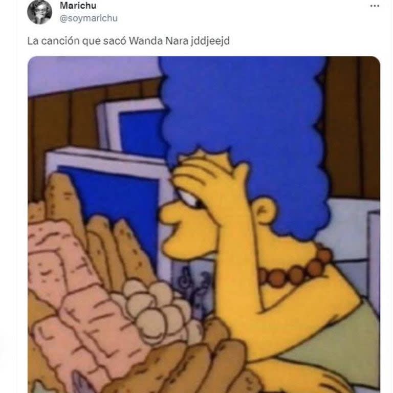 Marge Simpson se tapa la cara de la vergüenza, otro de los memes que usaron en X para comentar lo que les pareció el video 