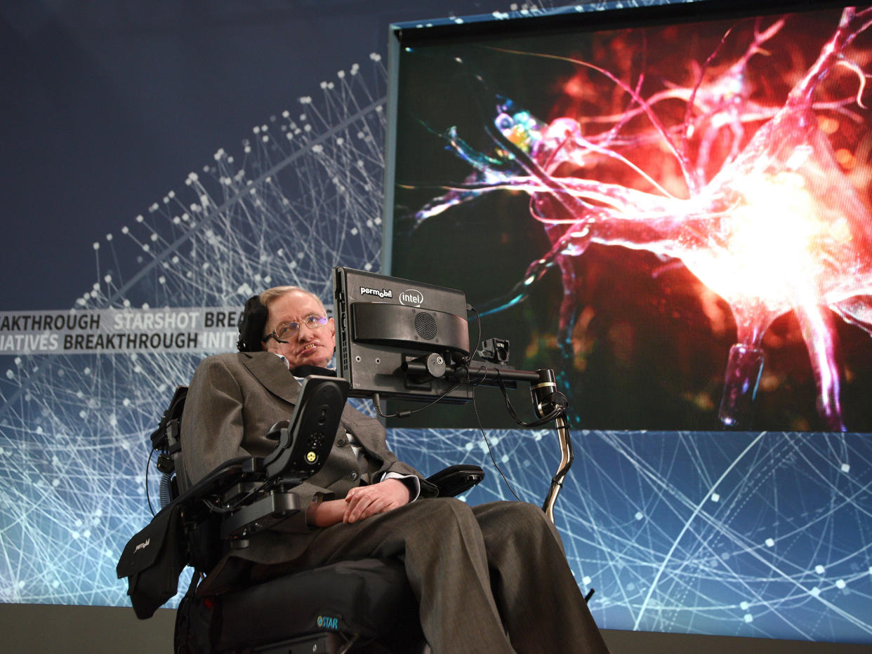 Professor Stephen Hawking criticised the Conservatives for underfunding the health service in Britain: Getty Images for Breakthrough Pr