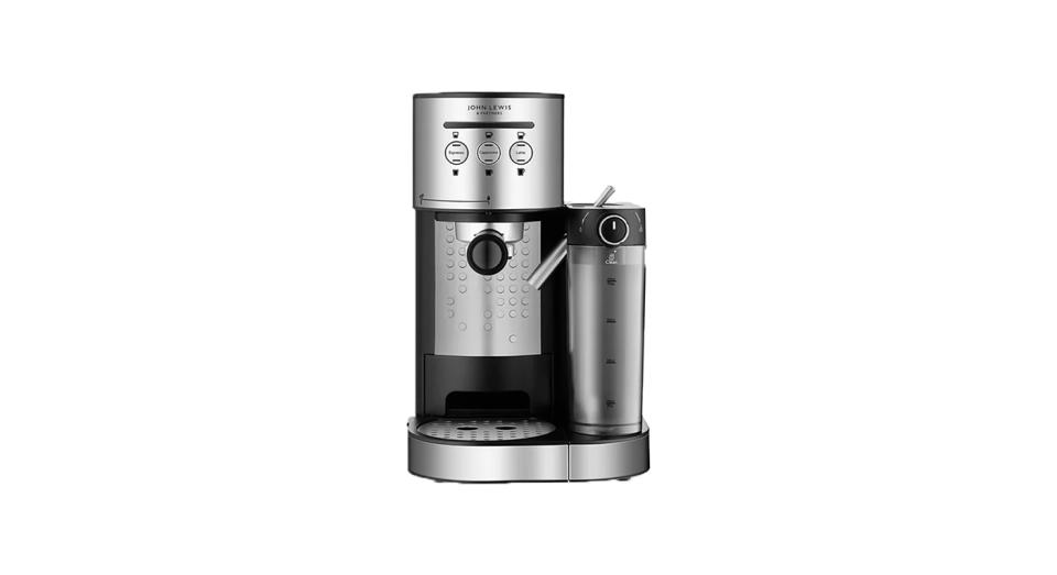 John Lewis & Partners Pump Espresso Coffee Machine with Milk Frother