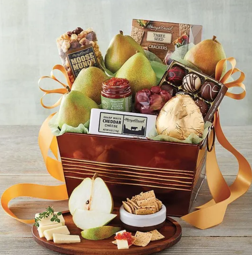 <p><a href="https://go.redirectingat.com?id=74968X1596630&url=https%3A%2F%2Fwww.harryanddavid.com%2Fh%2Fgift-baskets-tower-boxes%2Fall-occasion-gift-baskets%2F5000&sref=https%3A%2F%2Fwww.womansday.com%2Ffood-recipes%2Ffood-drinks%2Fg2046%2Ffood-gifts%2F" rel="nofollow noopener" target="_blank" data-ylk="slk:Shop Now;elm:context_link;itc:0;sec:content-canvas" class="link ">Shop Now</a></p><p>Classic Favorites Gift Basket</p><p>harryanddavid.com</p><p>$89.99</p><span class="copyright">Harry & David</span>