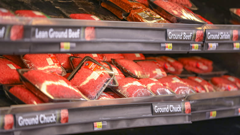 Ground beef on Walmart's shelves