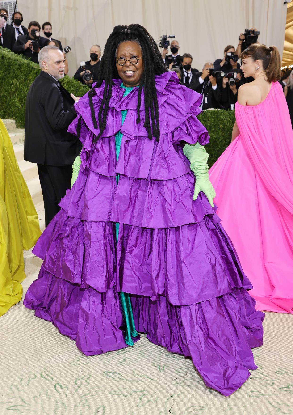 Whoopi Goldberg attends The 2021 Met Gala Celebrating In America: A Lexicon Of Fashion at Metropolitan Museum of Art on Sept. 13, 2021 in New York.