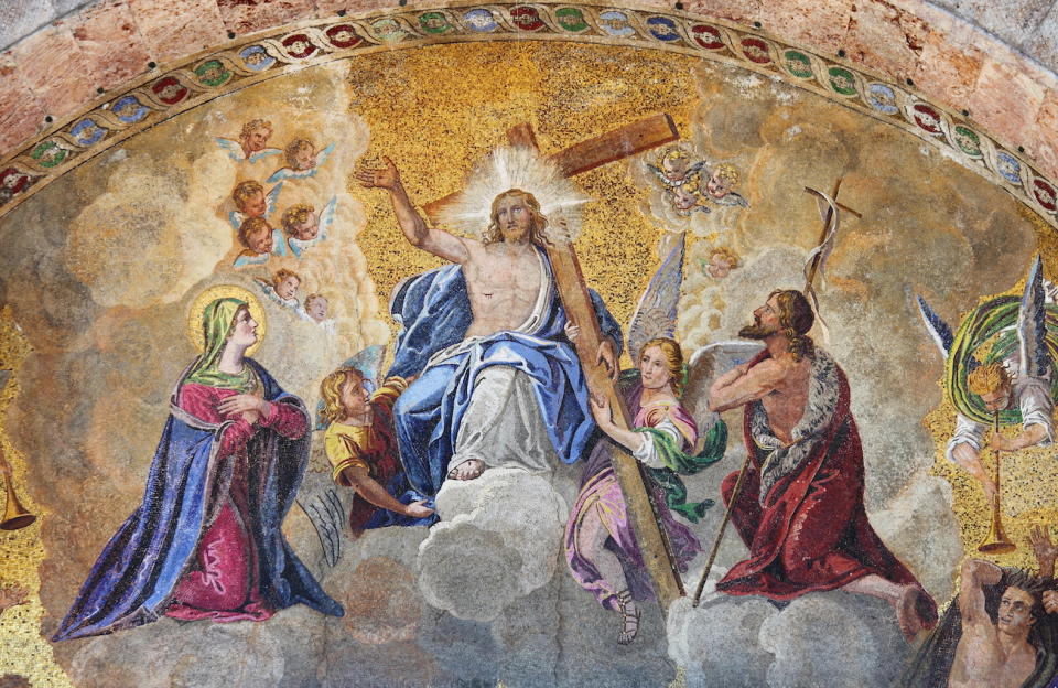 Dieses Mosaik im Markusdom in Venedig zeigt die Himmelfahrt Christi. (Bild: ddp Images)