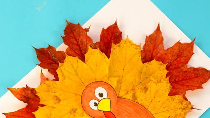 turkey leaf easy thanksgiving crafts for kids