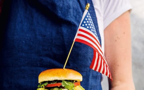 American flag in a burger - Credit: Haarala Hamilton