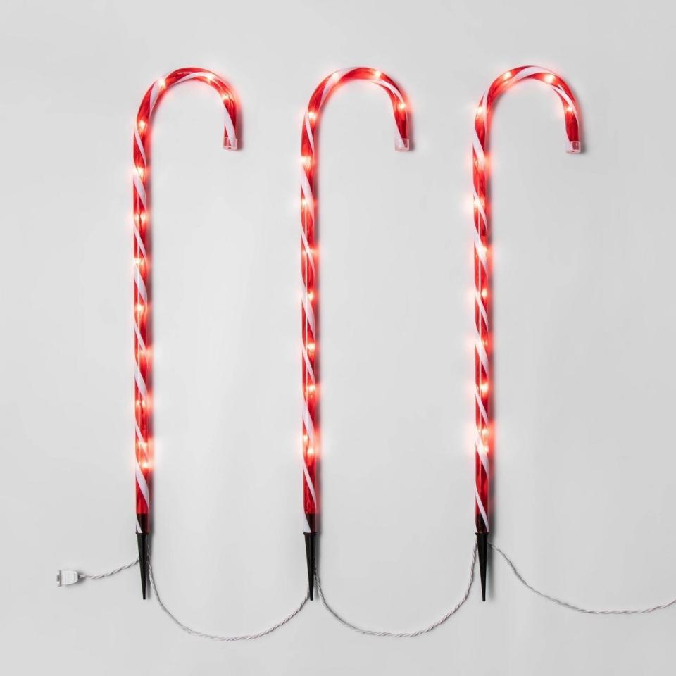 The candy cane lights