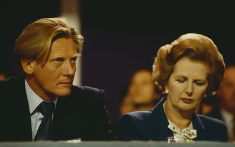 Michael Heseltine with Margaret Thatcher at the Conservative Party Conference in 1981 - Credit: ITV/REX/Shutterstock