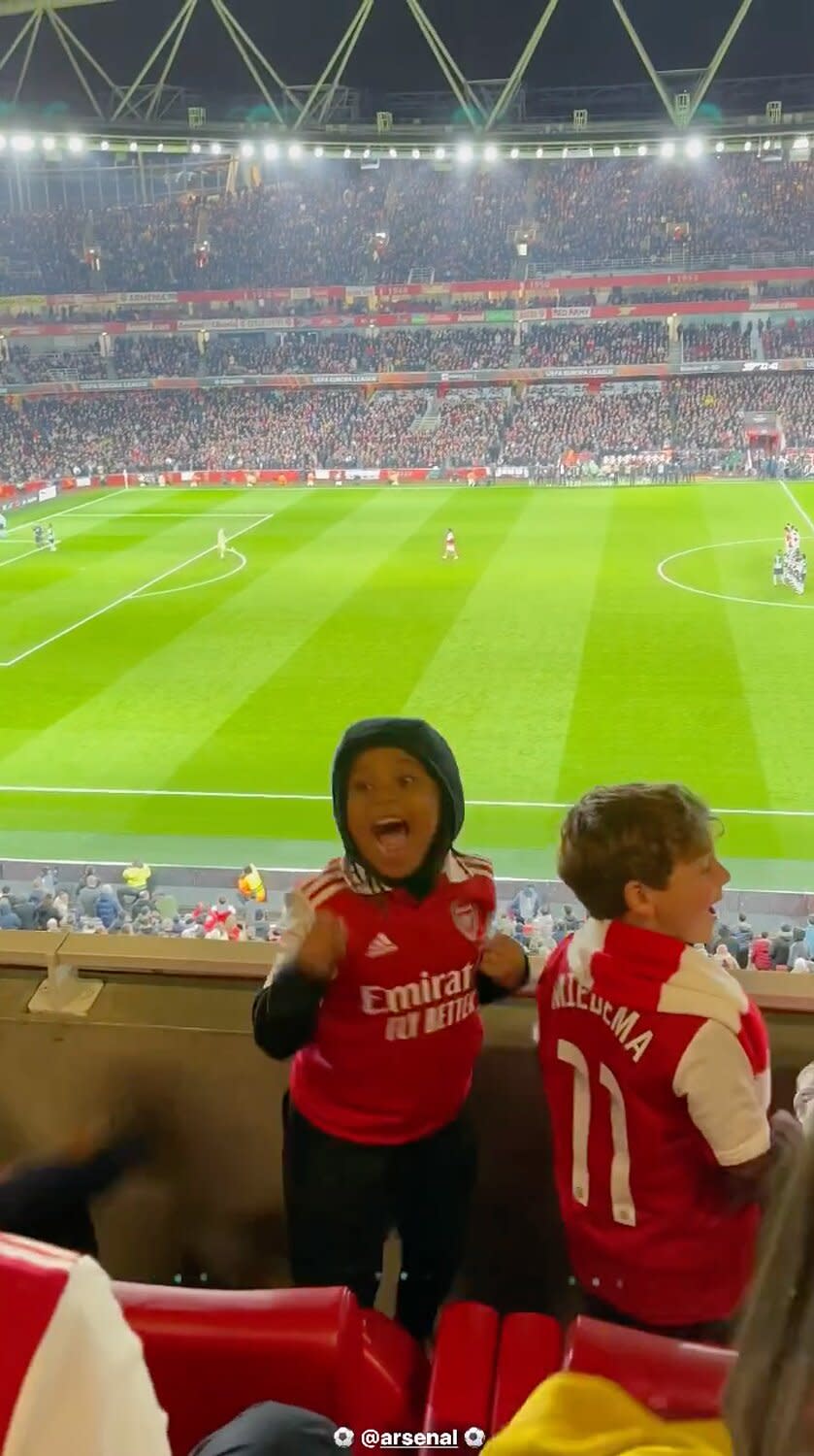 Kim Kardashian Takes Soccer Fan Son Saint, 7, To English Soccer Game