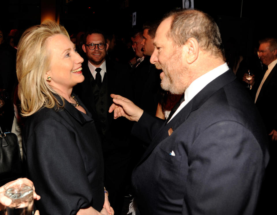 Clinton and Weinstein at the Time 100 Gala in 2012. (Photo: Kevin Mazur via Getty Images)