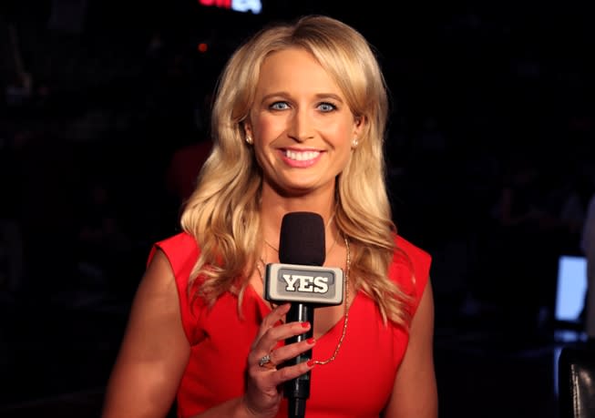 Sarah Kustok will serve as color analyst for the Brooklyn Nets this season. (YES Network)