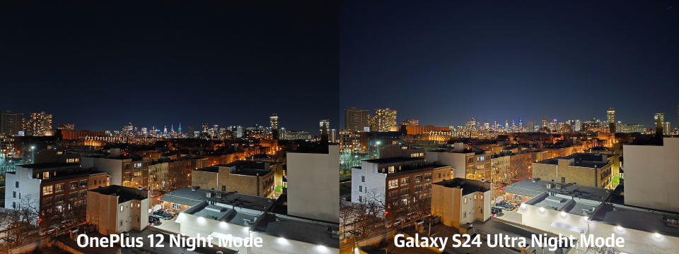 <p>A night mode comparison between the OP12 and the Galaxy S24 Ultra.</p>
