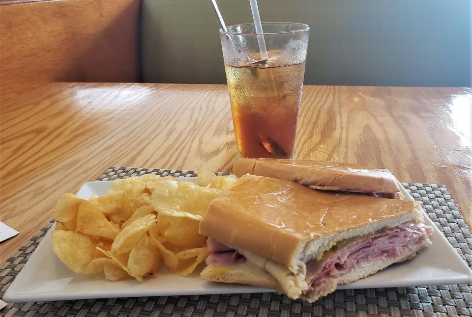 The Cuban sandwich at Havana Jax in Jacksonville comes with a side of chips.