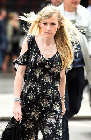 Charlie Gard's mother Connie Yates arrives at the High Court for a hearing on her son's end of life care, in London, Britain July 26, 2017. REUTERS/Hannah McKay